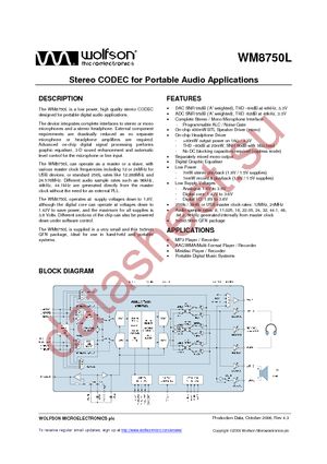 WM8750LSEFL datasheet  